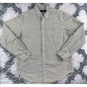 Ralph Lauren Men's Long Sleeve Button Down Yellow/Blue Size Large